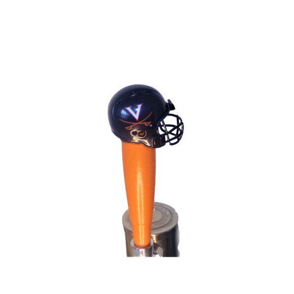 NCAA Virginia Cavaliers Beer Tap Handle Football Kegerator Sports Wood Helmet - Picture 1 of 2
